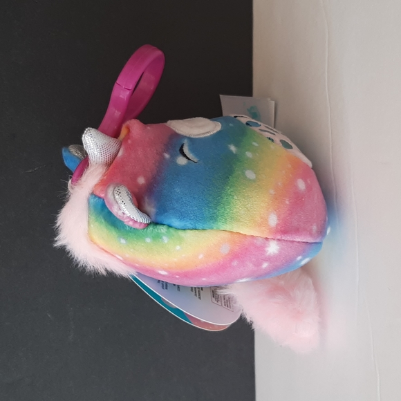 Squishmallows Prim Unicorn Rainbow Clip-On 3.5" Exclusive Rainbow Pink Blue - Picture 5 of 12